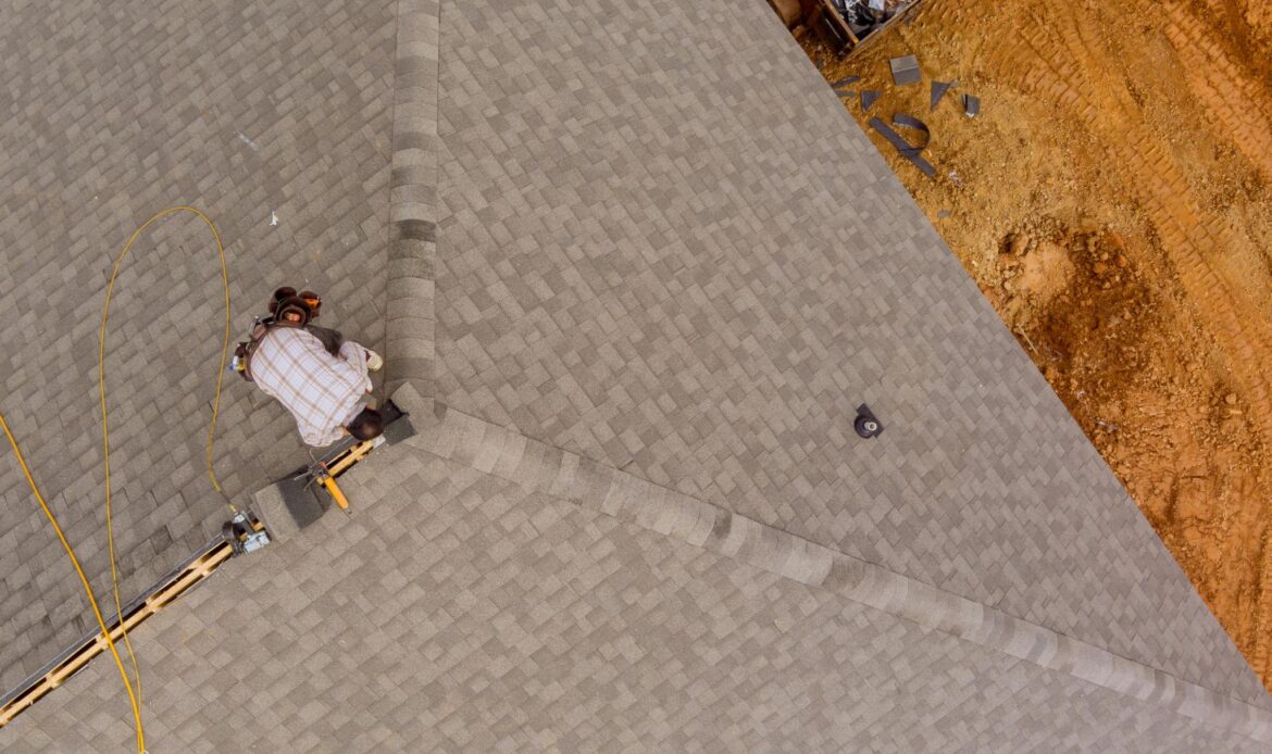 birds eye view in roof repair services