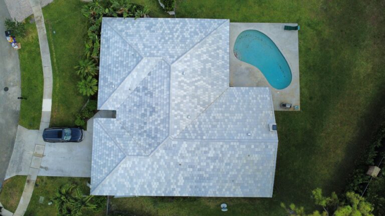 Tile ridge detail on a Boca Raton, Florida roof replacement