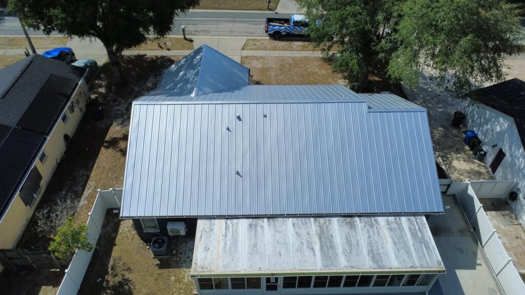 Mill Finish exposed fastener metal roof in Riverview, Florida