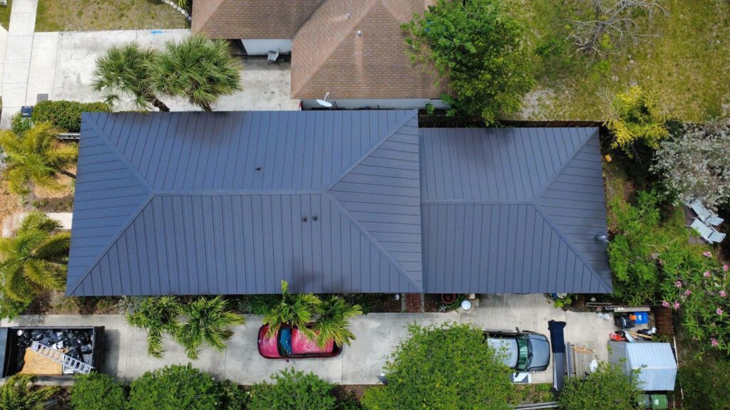 Standing seam metal roof replacement in Fort Lauderdale Standing seam metal roof replacement in Fort Lauderdale