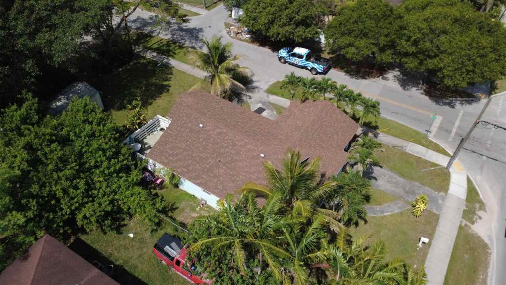 standing seam metal roof in Sandstone replacement carried out by Maze Roofing on a home in Homestead, Florida