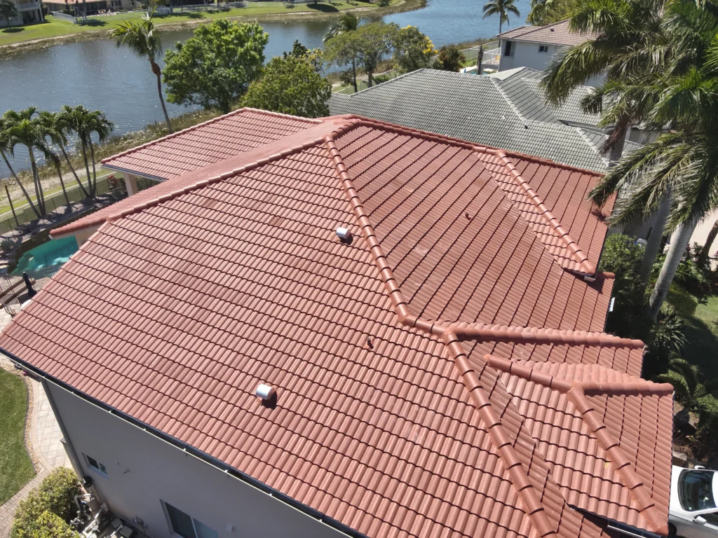 Residential clay tile roofing