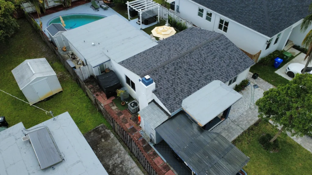 House with new shingle roof