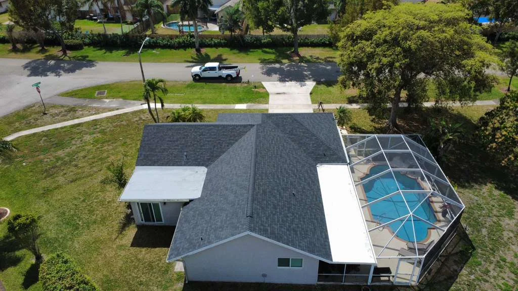 Dark asphalt roof upgrade