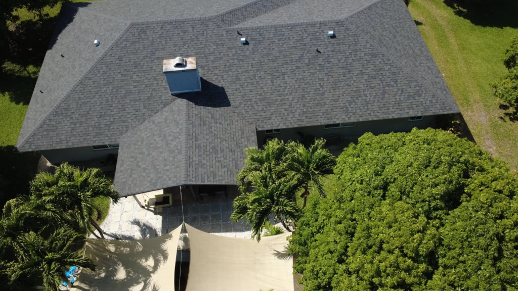 Finished gray roof replacement