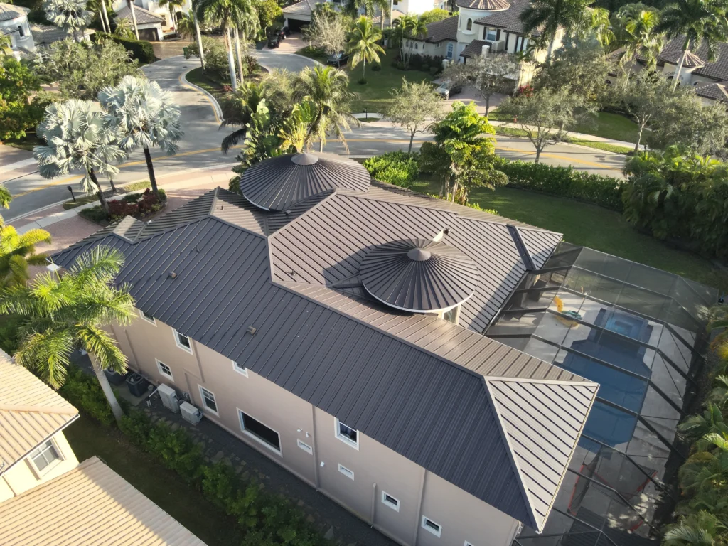 Large residential metal roof project