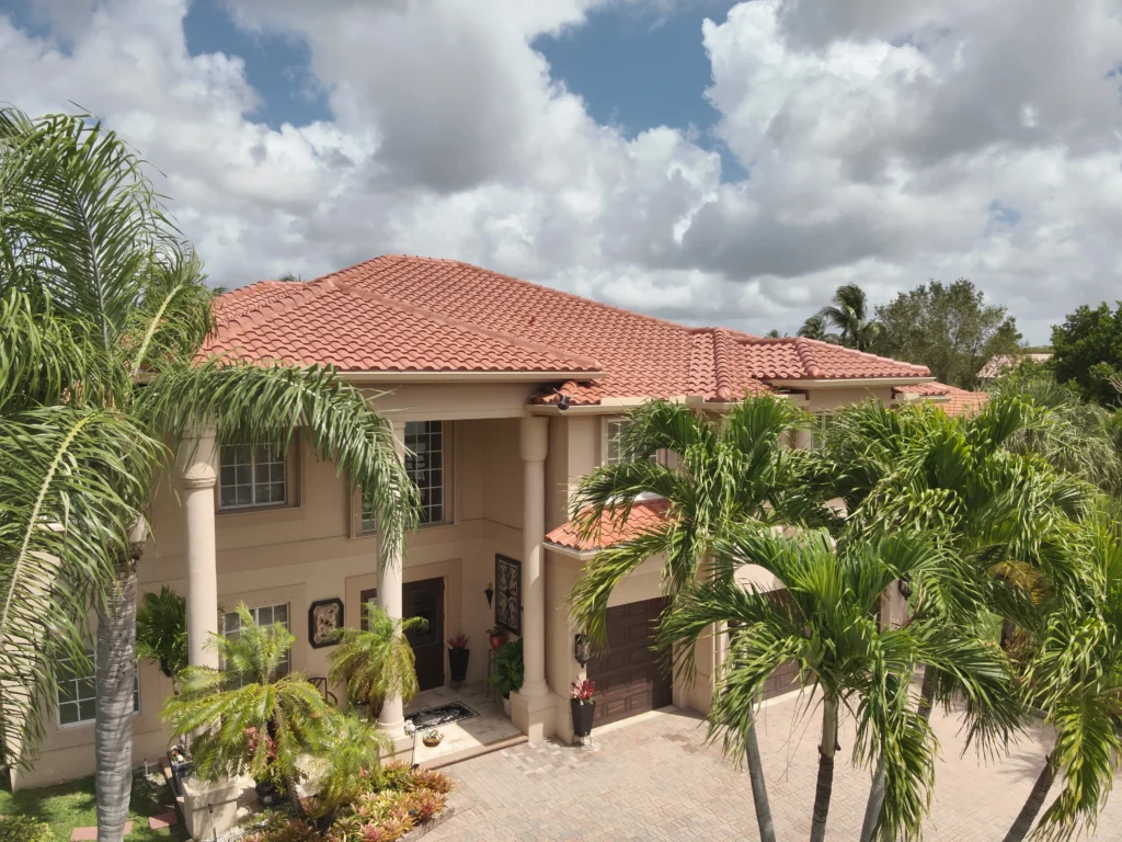 Terracotta tile roof exterior