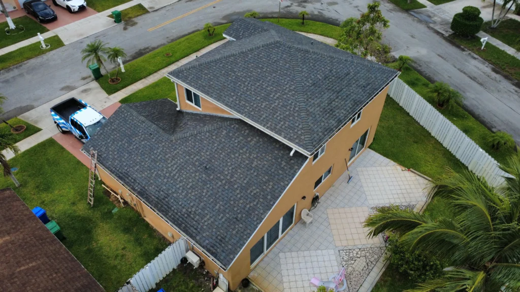 Gray architectural shingle roof