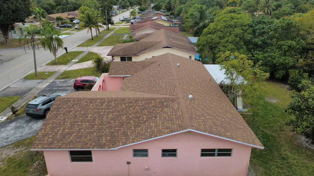 New asphalt shingles on residential home roof