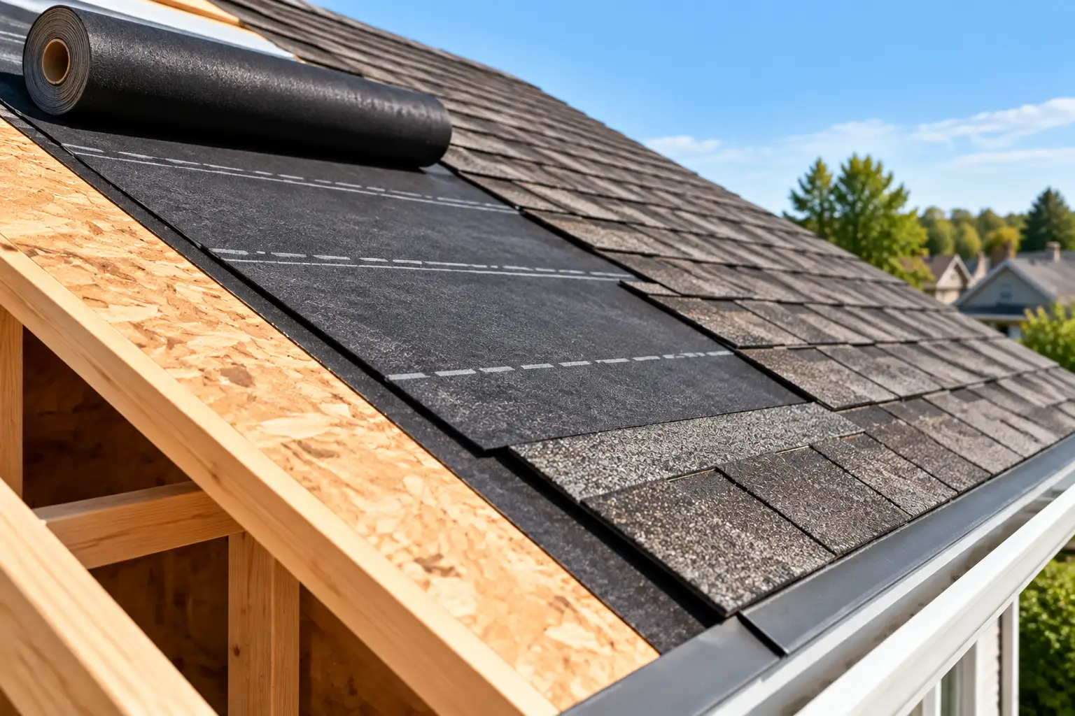 Maze Roofing roof underlayment installation process